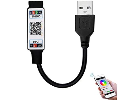 TOPXCDZ Mini RGB Bluetooth Controller USB 5V Music Bluetooth LED Controller Light Strip Controller for RGB LED Strip