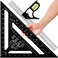 Fasouna 12 Advanced Rafter Square and Combination Square Set 12 Inch Imperial Carpenter Square Woodworking Framing Square Triangle Protractor Layout Ruler Tool