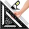 Fasouna 12 Advanced Rafter Square and Combination Square Set 12 Inch Imperial Carpenter Square Woodworking Framing Square Triangle Protractor Layout Ruler Tool