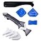 YOBZUO 3 in 1 Silicone Caulking ToolsStainless Steelhead Sealant Finishing Tool Grout Scraper Reuse and Replace 5 Silicone Pads Great Tools for Kitchen Bathroom Window Sink Joint