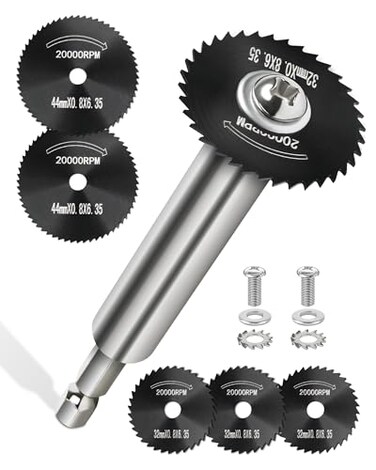 Allmake Inside Pipe Cutter for PVC Pipe with 5 Replacement Saw Blades 14 Inch Hex Shank Impact Connect Inside PVC Pipe Cutter for Drill and Impact Driver Internal Plastic Pipe Cutter Plumbing Tools