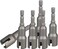 Bestgle 6 Pcs Wing Nut Drill Bit Set Hurricane Wingnut Driver Power Wing Nut Driver Socket Wrenches Tool Set 14 Inch Hex Shank Steel Drills Bits for Panel Nuts Screws Eye C Hook Bolt QHanger