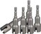 Bestgle 6 Pcs Wing Nut Drill Bit Set Hurricane Wingnut Driver Power Wing Nut Driver Socket Wrenches Tool Set 14 Inch Hex Shank Steel Drills Bits for Panel Nuts Screws Eye C Hook Bolt QHanger