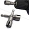 Bestgle 6 Pcs Wing Nut Drill Bit Set Hurricane Wingnut Driver Power Wing Nut Driver Socket Wrenches Tool Set 14 Inch Hex Shank Steel Drills Bits for Panel Nuts Screws Eye C Hook Bolt QHanger
