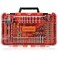 COMOWARE Drill Bit Set 104Pcs Screwdriver Bits Set with Tough Case Titanium Twist Drill Bits Impact Screwdriver Bits Masonry Drill Bits Spade Drill Bits Nutdrivers