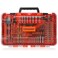 COMOWARE Drill Bit Set 104Pcs Screwdriver Bits Set with Tough Case Titanium Twist Drill Bits Impact Screwdriver Bits Masonry Drill Bits Spade Drill Bits Nutdrivers