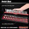 Ernst Manufacturing ERNST Socket Boss Combo 3Pack HiViz Ratchet Socket Organizer8512HVA Made in the USA