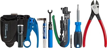 Jonard Tools TK85 COAX Tool Kit 8 Piece COAX Cable Network Tool Kit Featuring Coaxial Cable Stripper RG59 RG6 RG7 RG11 CATV Tools and Universal Compression Tool