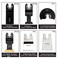 HEMUNC 118PC Oscillating Tool Blades Oscillating Multitool Saw Blades Accessories Kit