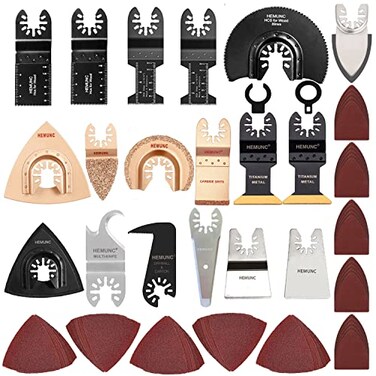 HEMUNC 118PC Oscillating Tool Blades Oscillating Multitool Saw Blades Accessories Kit