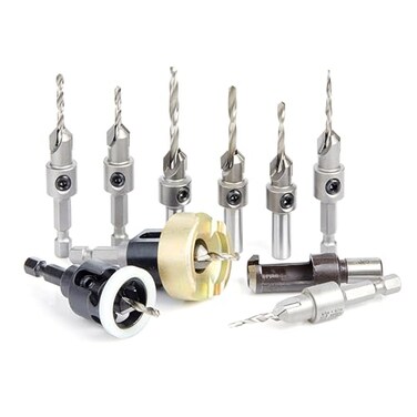 Amana Tool Carbide Tipped Countersink Drill Bit with Ball Bearing Master Set AMS620 10Pc