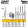 SabreCut 11 x Zippy SCRKZ1 Countersink Set with Adjustable Pilot Impact Drill Bits