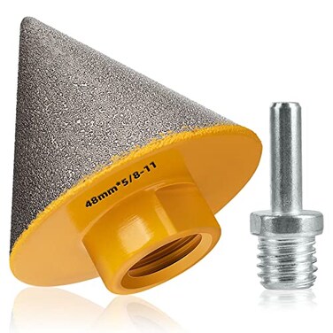 TolleSonne Diamond Beveling Chamfer Bits Diamond Countersink Drill Bit for Existing Holes Enlarging Shaping Trimming in Tile Marble Glass Granite Ceramic 17848mm Dia with 5811 Thread Adapter