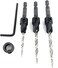FTG USA Adjustable Wood Countersink Drill Bit Set 3 Pcs 6810 with Tapered Drill Bits