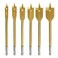 COMOWARE Spade Drill Bit Set Paddle Flat Bits Hole Cutter Titanium Coating Carbon Steel Woodworking 6Pieces 381