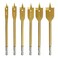 COMOWARE Spade Drill Bit Set Paddle Flat Bits Hole Cutter Titanium Coating Carbon Steel Woodworking 6Pieces 381
