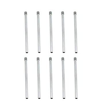 RLECS Diamond Coated Drill 10PCS 5mm Diamond Coated Hole Saws Drill Bits for Glass Ceramic Tile Marble Rock Porcelain Bottles Pots Brick Silver Diamond Finger Milling Bit