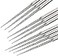 Luo ke 10pcs 3mm Shank Diamond Grinding Head Burr Punch Needle Drilling Bits Small Long Cone 1mm for Rotary Tools Includes Dremel