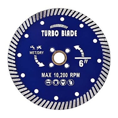 OSECH 6 Diamond Turbo Blade Granite Blade for Granite Marble Porcelain Tile WetDry Cutting