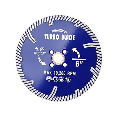 OSECH 6 Granite Cutting Blade 6 Diamond Turbo Blade for Concrete Masonry Brick Stone