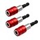 Saipe 3pcs 14 Hex Shank Magnetic Screwdriver Bits Holder Quick Release Drill Bit Extension Bar Chuck Adapter Quick Change Socket Screw Driver Drill Bit for Handheld Drivers or Power Drill 60mm
