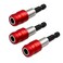 Saipe 3pcs 14 Hex Shank Magnetic Screwdriver Bits Holder Quick Release Drill Bit Extension Bar Chuck Adapter Quick Change Socket Screw Driver Drill Bit for Handheld Drivers or Power Drill 60mm