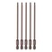 HARFINGTON 5pcs T10 Torx Bit 14 Hex Shank 6 Length Magnetic Security Star Screwdriver Power Tool Red