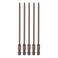 HARFINGTON 5pcs T10 Torx Bit 14 Hex Shank 6 Length Magnetic Security Star Screwdriver Power Tool Red