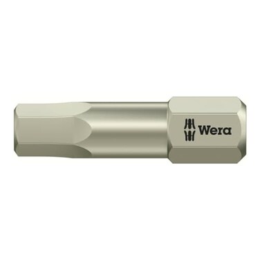 Wera Stainless 38401 TS 316 Hex Insert Bit 14Inch Drive