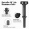 Mudder Smoothing Hammer attachments Tool Pneumatic Hammer Bit Pneumatic Chisel Bit Tool Hammer Accessories 10 x 3 x 3 cm