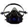 3M Reusable Respirator Secure Click Half Face Respirator with Speaking Diaphragm and Push Button Seal Check HF802SD Sweeping Sanding Grinding Sawing Dust Medium