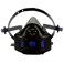 3M Reusable Respirator Secure Click Half Face Respirator with Speaking Diaphragm and Push Button Seal Check HF802SD Sweeping Sanding Grinding Sawing Dust Medium