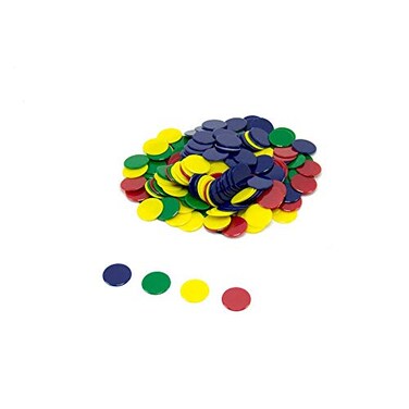 hand2mind Plastic Solid Bingo Chips Chips for Games Counting Manipulatvies Game Chips Math Counters for Kids Counting Chips Math Manipulatives Math Bingo Counters for Kids Math Set of 200