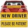 TOTOMO New Driver Magnet for Car Sign 2Pack New Driver Please Be Patient Large 12 x 3 x 01 Reflective Magnets for Student or Rookie Learner Drivers Removable Reusable