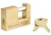 Master Lock 605DAT Shackle 1516 Length x 716 Inner Width 2 Body Width Solid Brass Coupler Lock