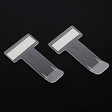 FHY 2 Pcs Car Transparent Invoice Ticket Folder Car Windscreen Window Parking Permits Ticket Holder Clip