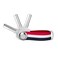 ERCRYSTO Compact Key Holder Stylish Practical Pocket Key Organizer With Secure Locking Mechanism RedWhiteBlue