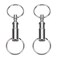 Onwon 2 Pieces Quick Release Keychain Detachable Pull Apart Key Rings Keychains Removable Handy Keying Double Spring Split Snap Seperate Chain Lock Holder Convenient Accessory