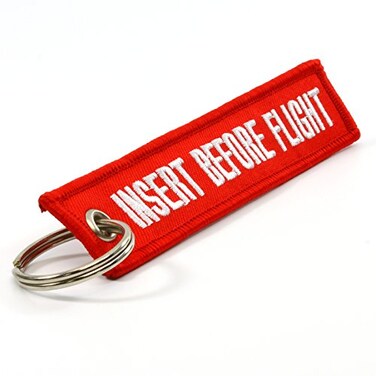 Rotary13B1 INSERT BEFORE FLIGHT Keychain Red