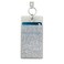 Oventure Silver Confetti Silicone ID Badge Holder Glitter Lanyard ID Case with Clear Window Split Ring Card Holder for Teachers Nurses Students