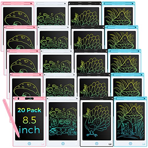 تشي هاو Zhehao 20 Pack Lcd Writing Tablet For Kids Colorful Drawing Doodle Boards Reusable Eras 85 inch