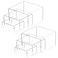 NIUBEE Acrylic Display Risers Stand 2 Sets3 Steps Clear Riser Shelf Showcase for Amiibo Funko POP Figures 3x3x4