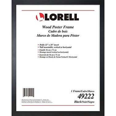 Lorell Solid Wood Poster Frame 22 x 28 49222 Black