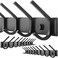 WEBI Coat Rack Wall Mounted10 Hooks for Hanging Coats30 Inch Hook Rack Hook Rail Coat Hanger Wall Mount for BackpackClothesJacketBlack2 Packs