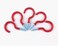 yueton 50pcs Vinyl Coated Screwin Ceiling Hooks Cup Hooks Red