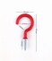 yueton 50pcs Vinyl Coated Screwin Ceiling Hooks Cup Hooks Red
