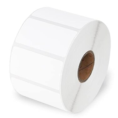ESSENTIAL 2x 1 White Direct Thermal Barcode Labels Shipping Label Compatible with Zebra Rollo Label Printer 1300 Labels of Roll 1 Roll