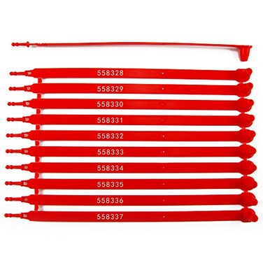 EASY 1000 Plastic Security Seals Numbered Tamper Seals for Trucks Trailers Containers Red