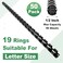 HOUYEE 12 Inch Plastic Binding Comb 19 Ring 90 Sheet Capacity Letter Size Black Comb Binding Spines 50 Pack