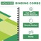 HOUYEE 12 Inch Plastic Binding Comb 19 Ring 90 Sheet Capacity Letter Size Black Comb Binding Spines 50 Pack